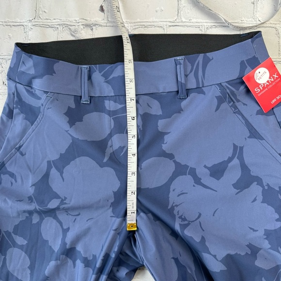 NWT Spanx Sunshine Kick Flare pants size S Petite color floret navy blue - Picture 14 of 14